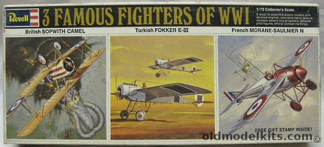 Revell 1/72 3 Famous Fighters of WWI / Sopwith Camel / Turkish Fokker E-III, H676-130 plastic model kit